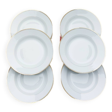 Limoges CG Vierzon porcelain soup plates