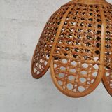 Vintage wicker pendant lamp