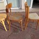 Set of 8 wooden bistro chairs bar mismatched