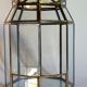 Indoor greenhouse-terrarium in brass