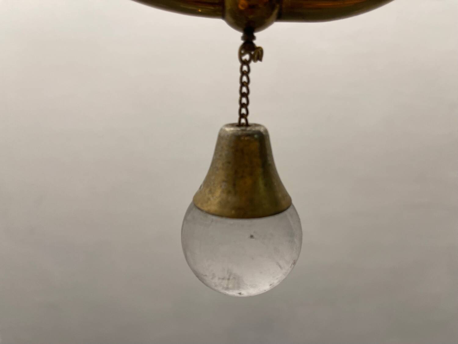 Murano Glass Brass Light Pendant 1950’s