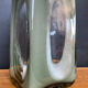 Space Age vase in double-layered smoked and white glass.