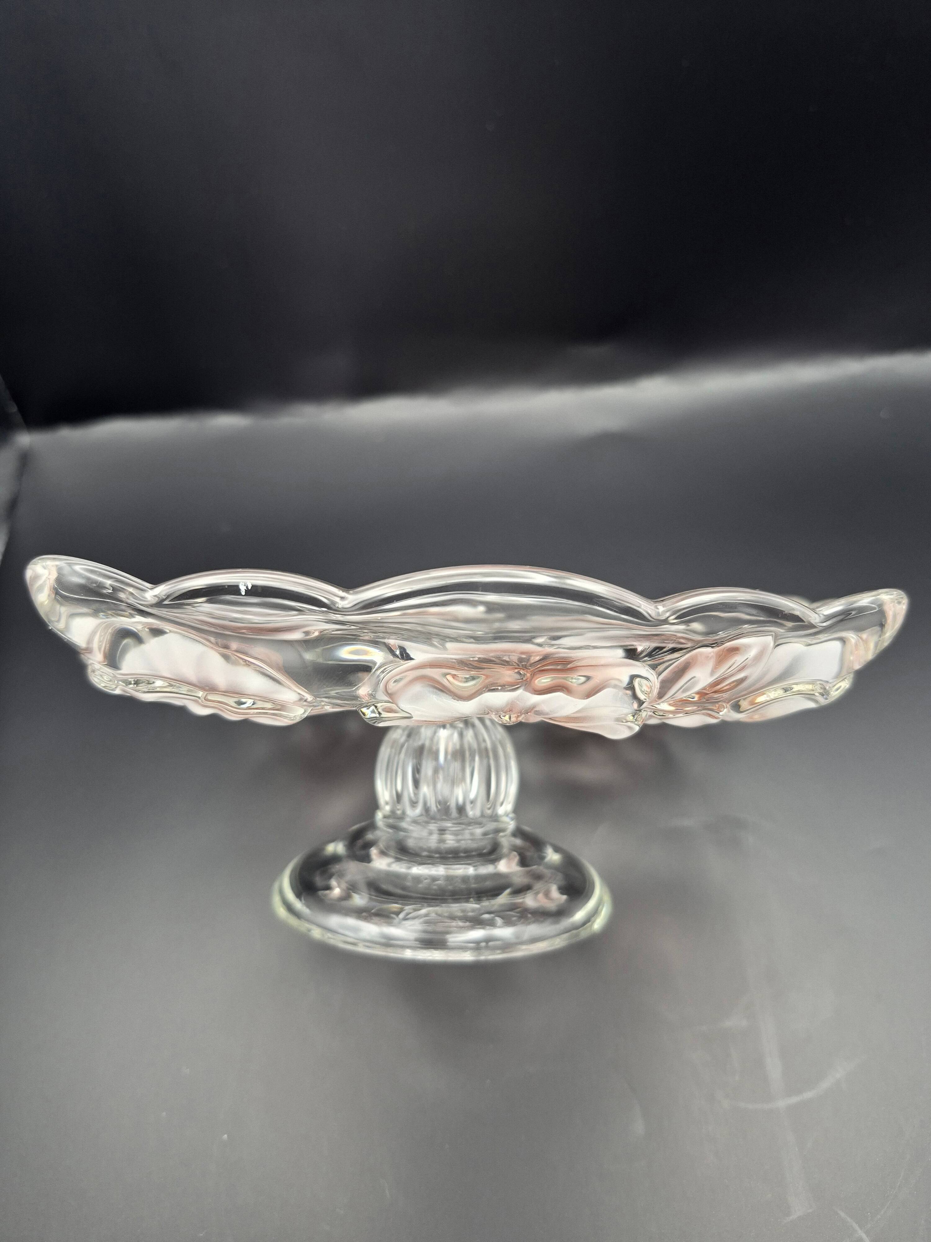 Vintage glass display stand "Pansy Bouquet Pink" — Studio Nova by Mikasa