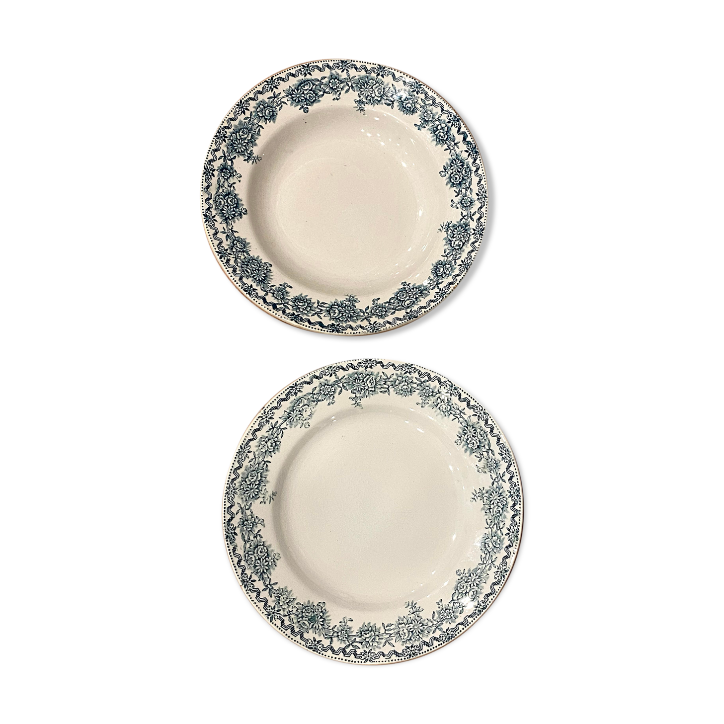 Paire d'assiettes Saint Amand collection Argenton