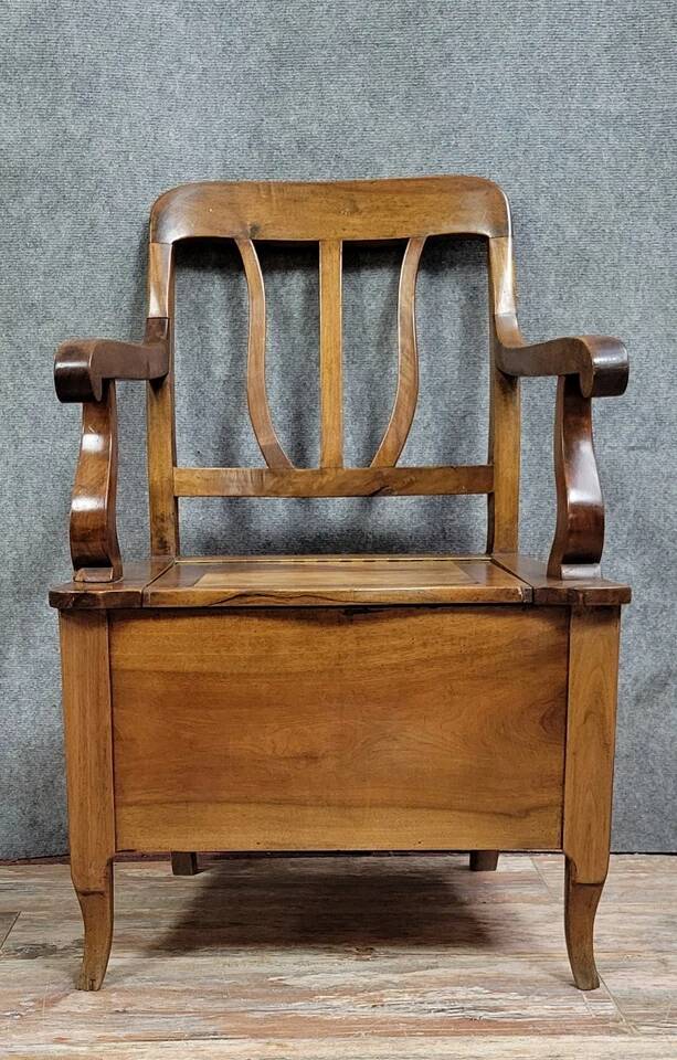 Louis Philippe period walnut chest armchair circa 1830
