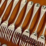 Christofle Perles 12-piece fish cutlery set, excellent condition