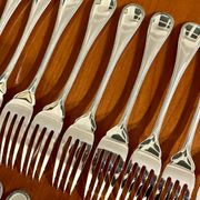 Christofle Perles 12-piece fish cutlery set, excellent condition