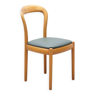 Chaise bistrot style art nouveau vert et chêne
