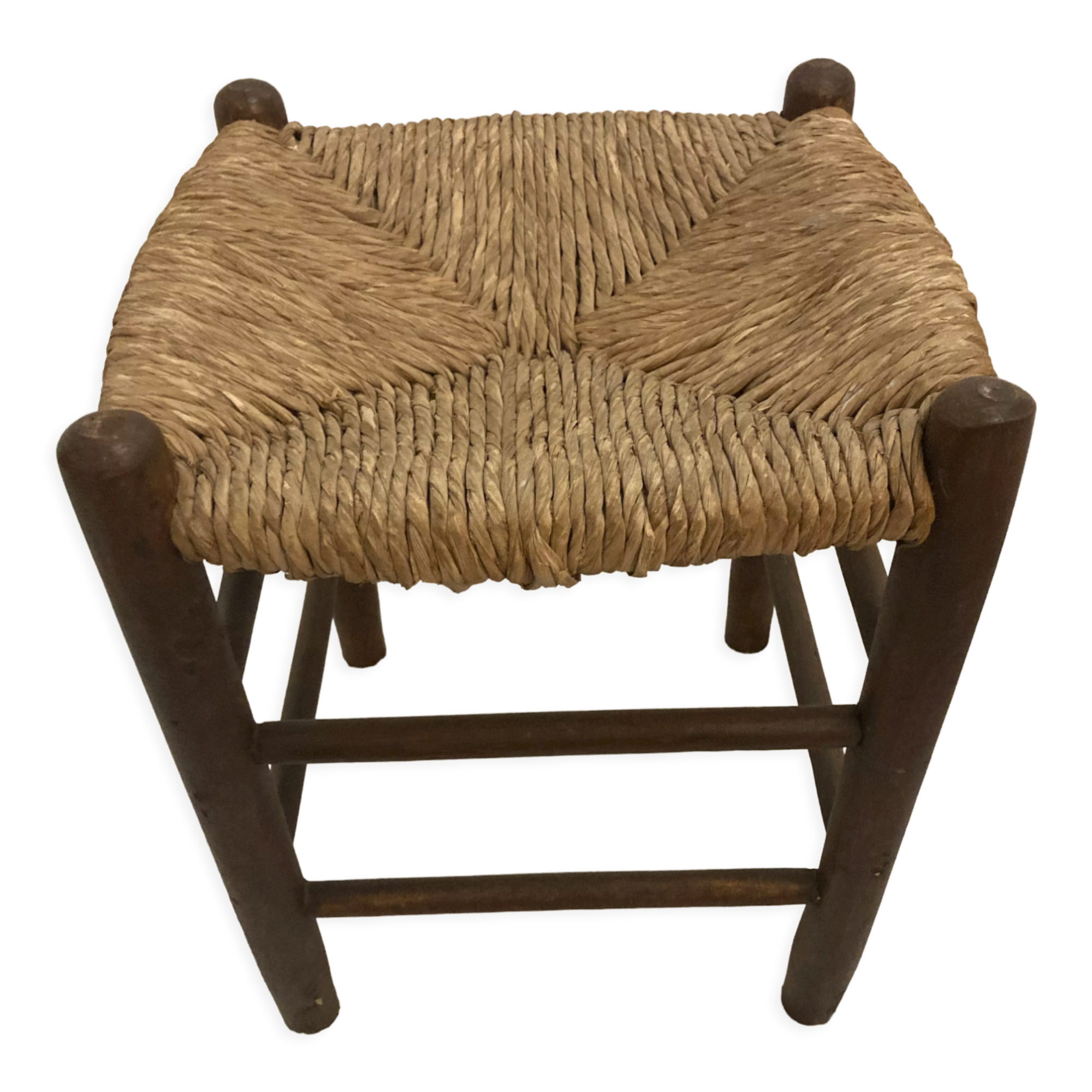 Vintage straw stool