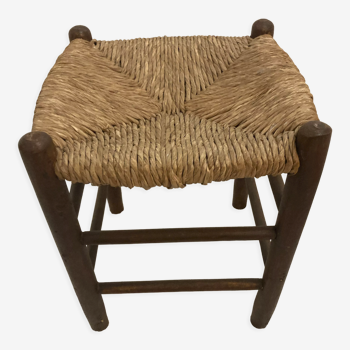 Vintage straw stool