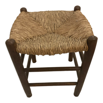 Vintage straw stool