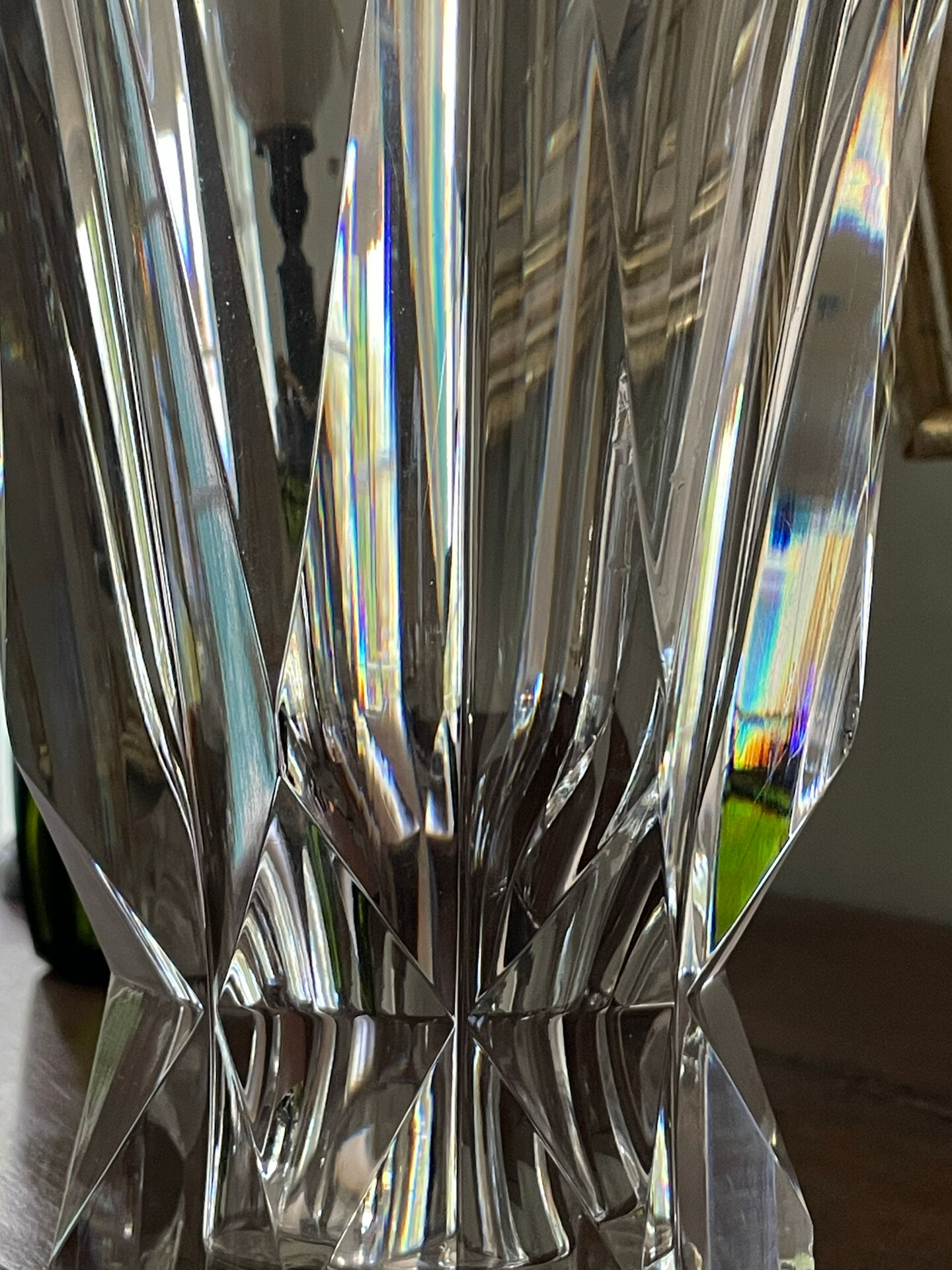 large cut crystal vase Saint Louis 1967