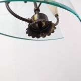 Pietro Chiesa for Fontana Arte Curved Glass and Brass Pendant Light 1940s