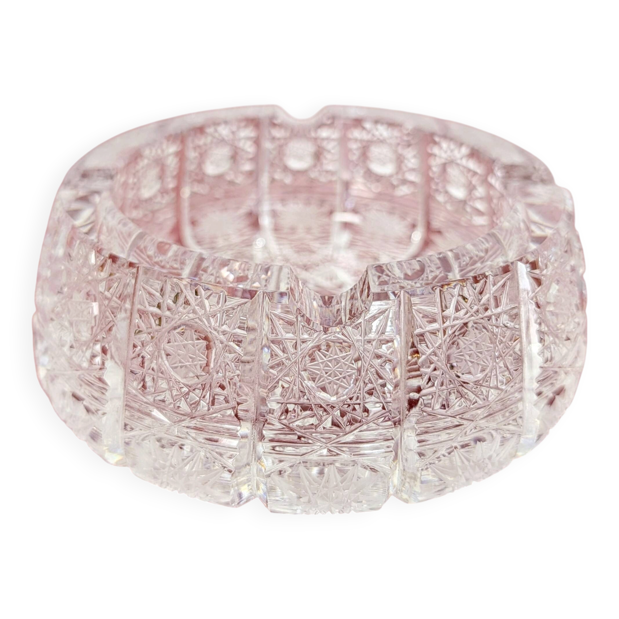 Cut crystal ashtray