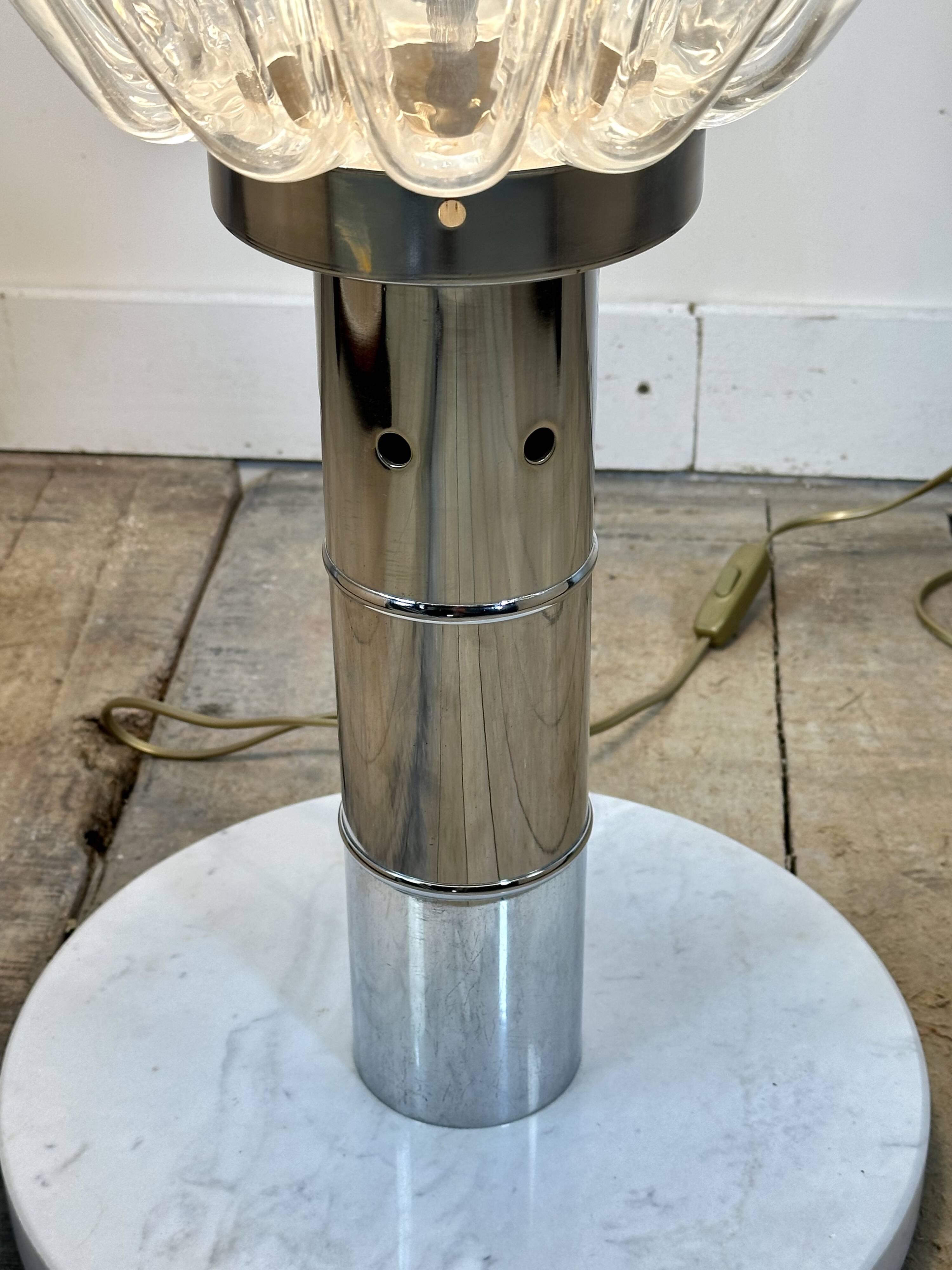 Diamond lamp in Murano glass, Italy 1970