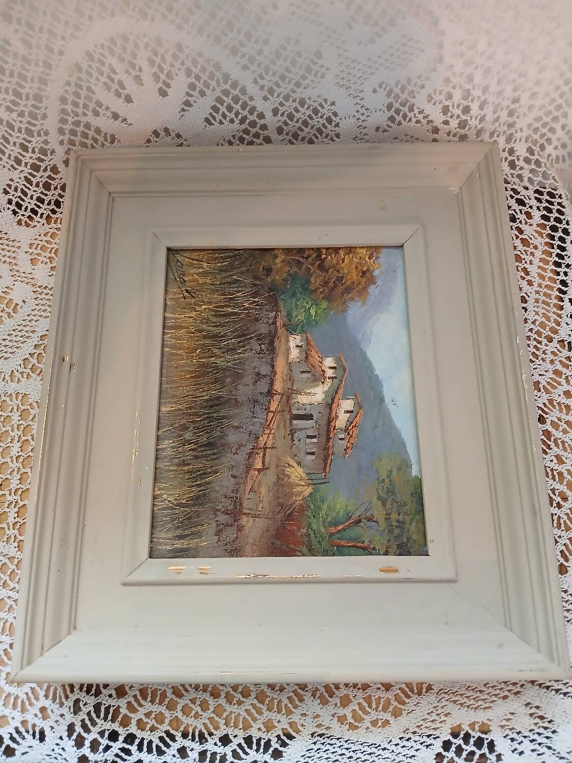 Oil painting of a Provençal landscape