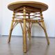 Table basse vintage ronde en rotin