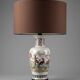 Large ceramic lamp signed V.V. Carraresi, traditional decorations.