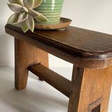 Vintage solid oak stool