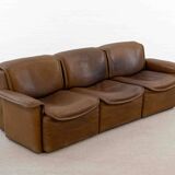 Modular De Sede Sofa DS-12 in cognac leather, 70s
