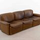 Canapé modulable De Sede DS-12 en cuir cognac, années 70