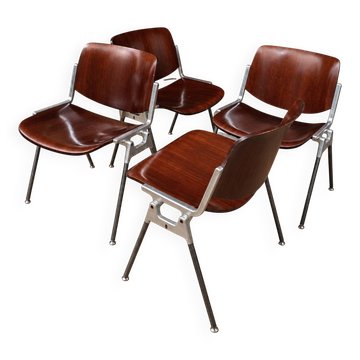 Chaises DSC 106 Castelli par G.piretti circa 1970