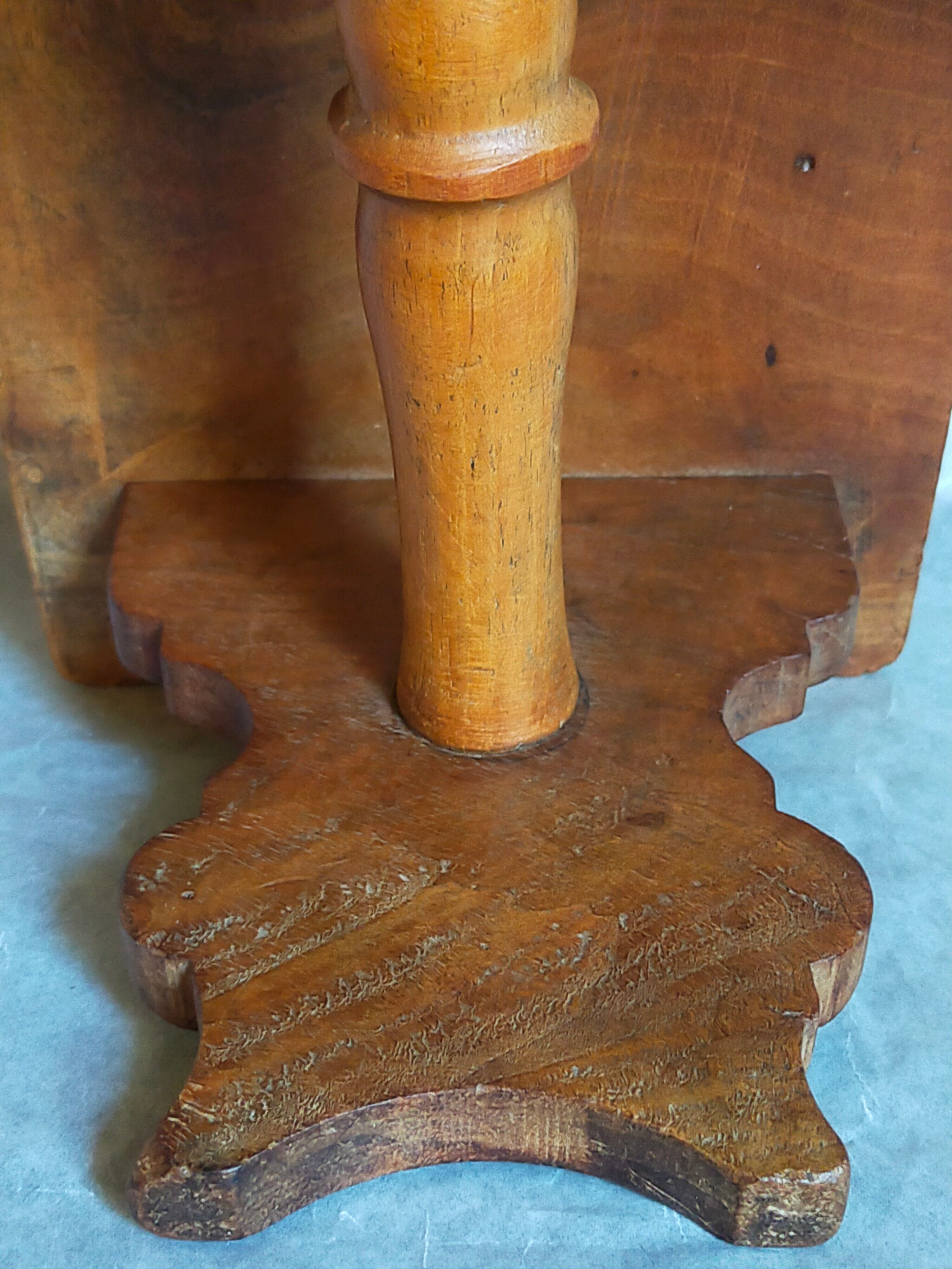 Footrest stool made of old wood