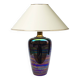 Iridescent ceramic table lamp 1970s vintage italian glazed