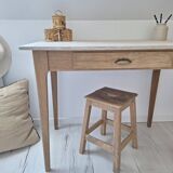 Antique wooden desk – farmhouse table - chic country spirit