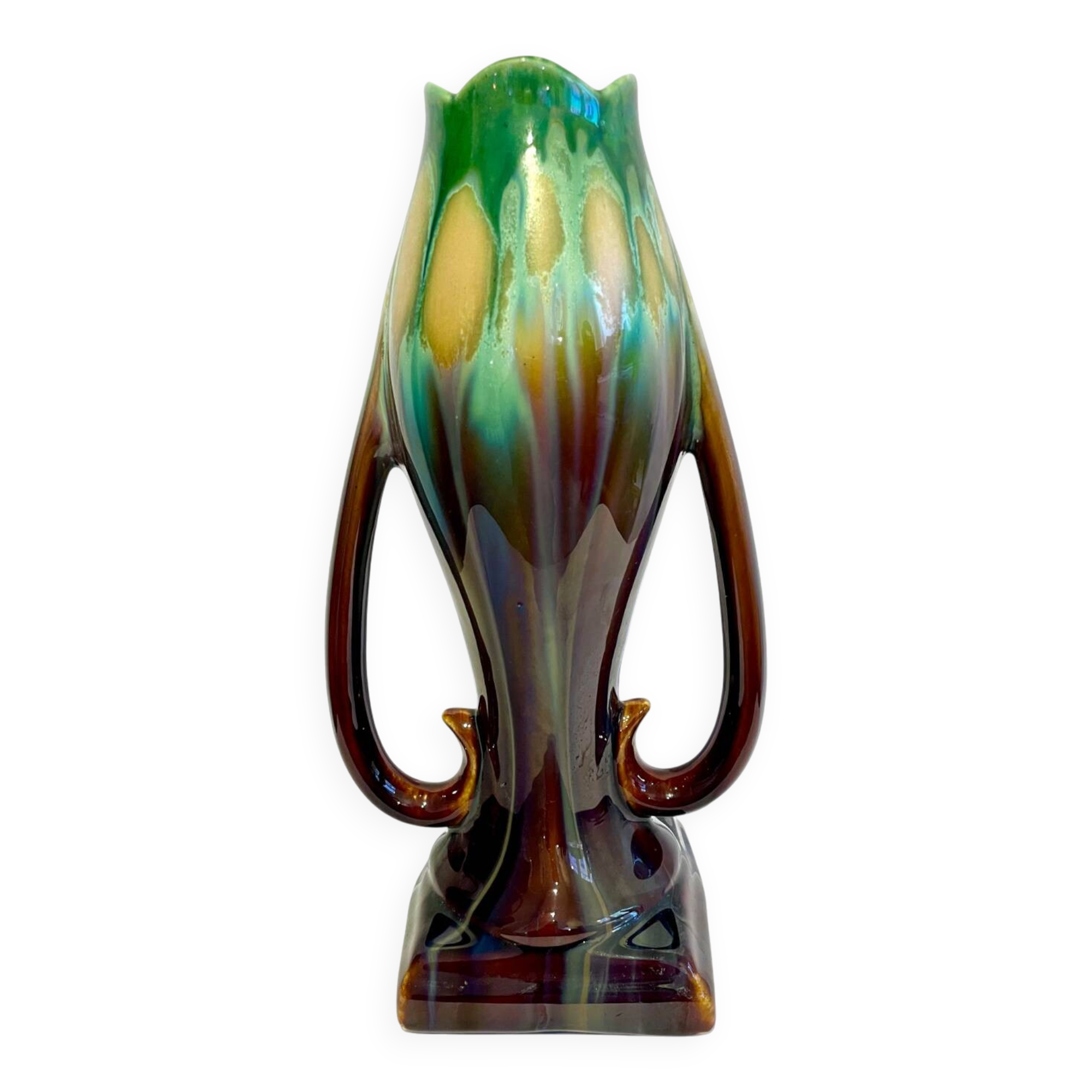 Art Nouveau vase in earthenware