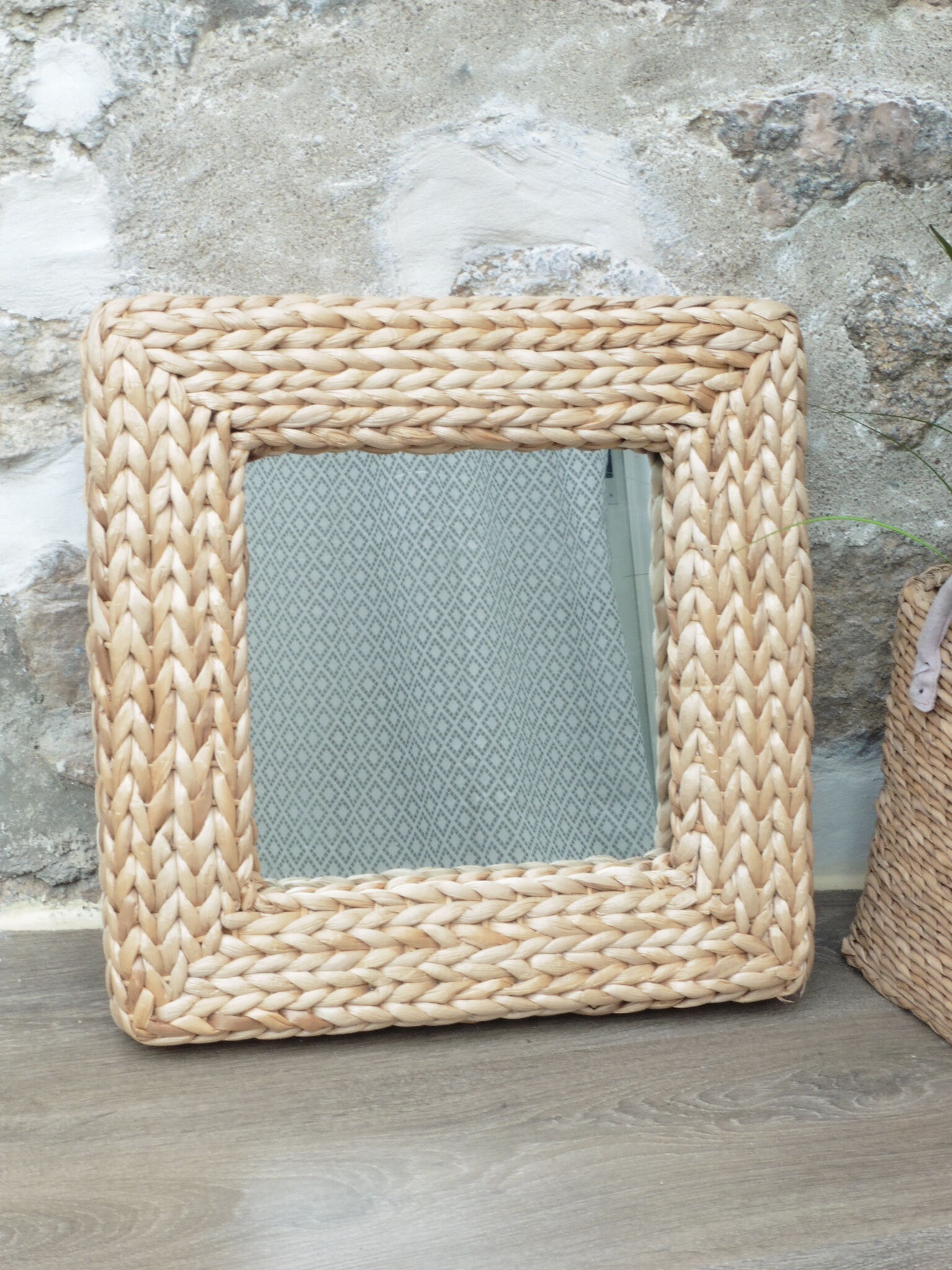 Braided ring mirror 40x40cm