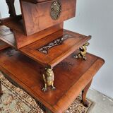Japanese style table with bronze ornaments by Gabriel Viardot