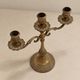 Three-light candelabrum in brass — France, 20th century