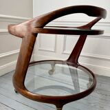 Cesare Lacca rolling coffee table service trolley