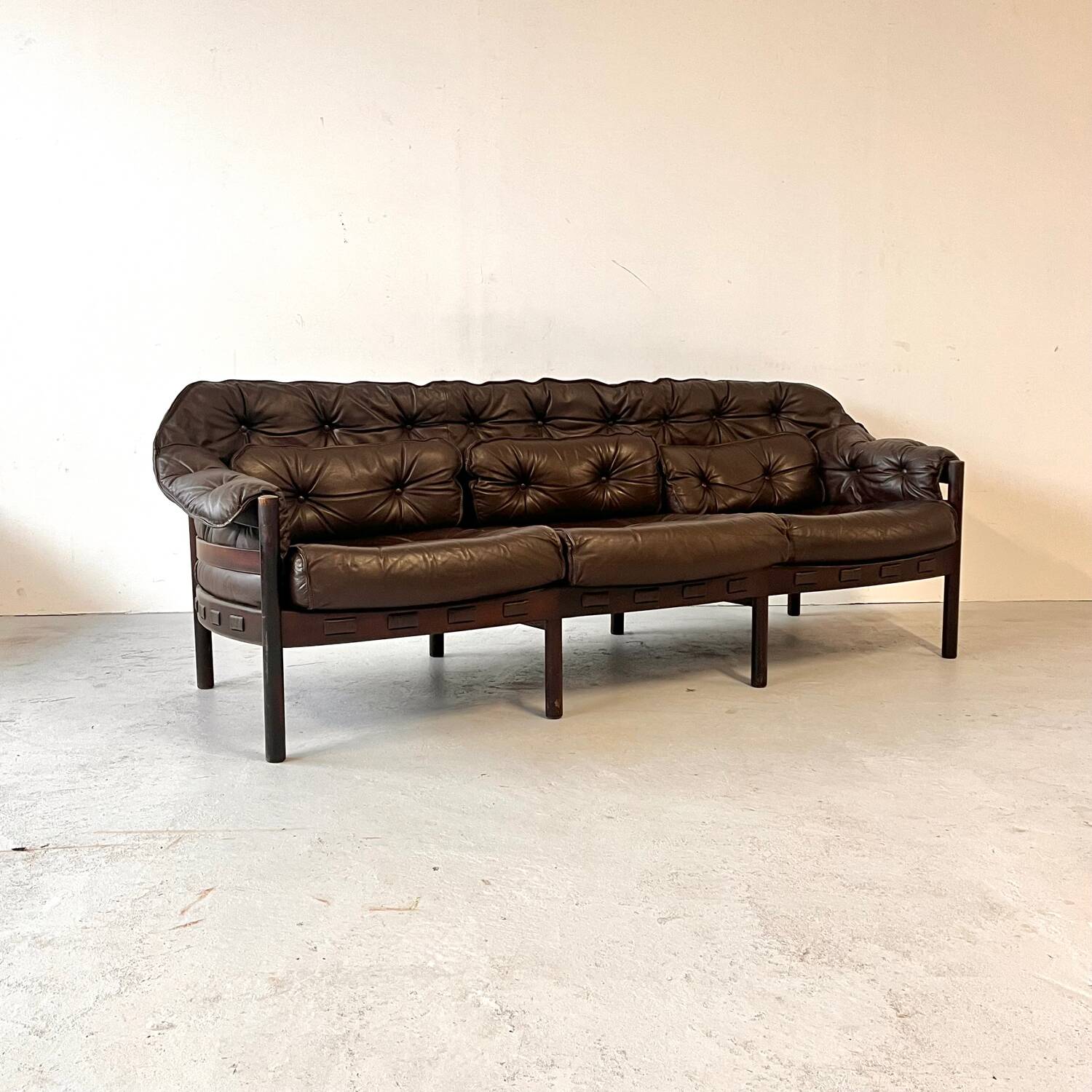 Canapé en cuir conçu par Arne Norell pour Coja, Suède, années 1970