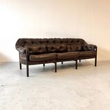 Canapé en cuir conçu par Arne Norell pour Coja, Suède, années 1970