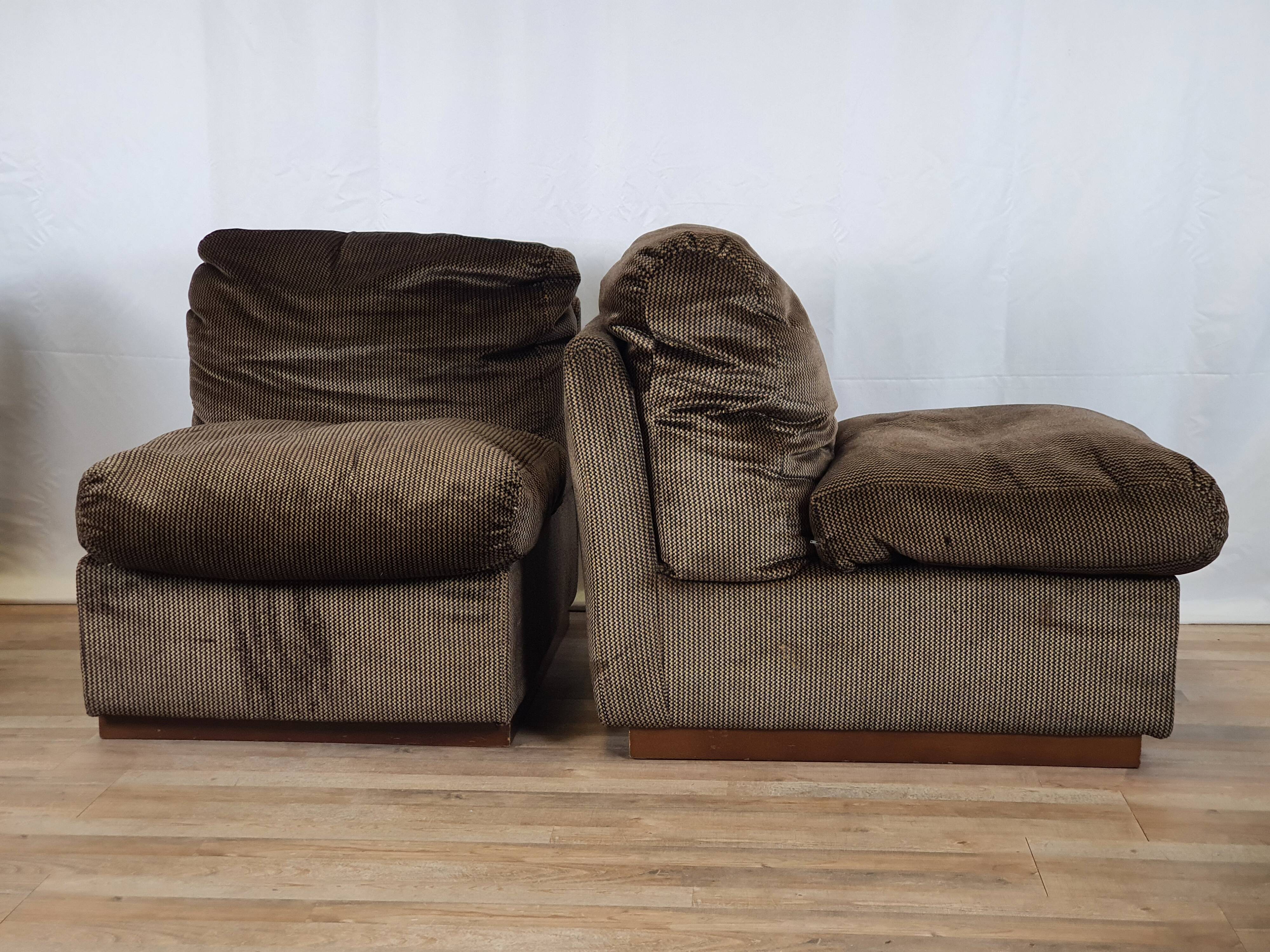 Canapé modulable 5 places en tissu