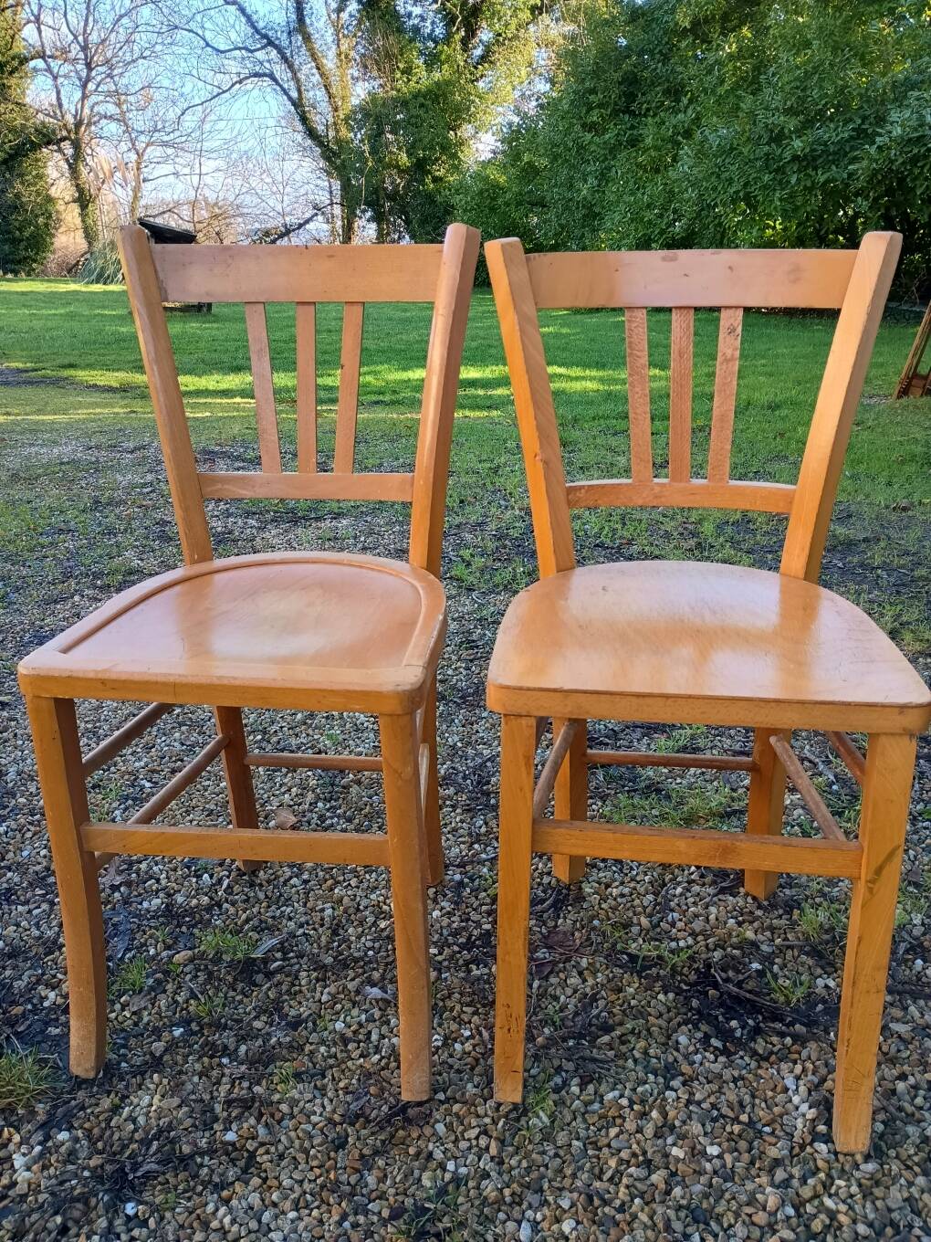 Ensemble de 10 chaises bistrot années 1950-60 vintage