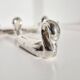 Silver-plated swan knife rests