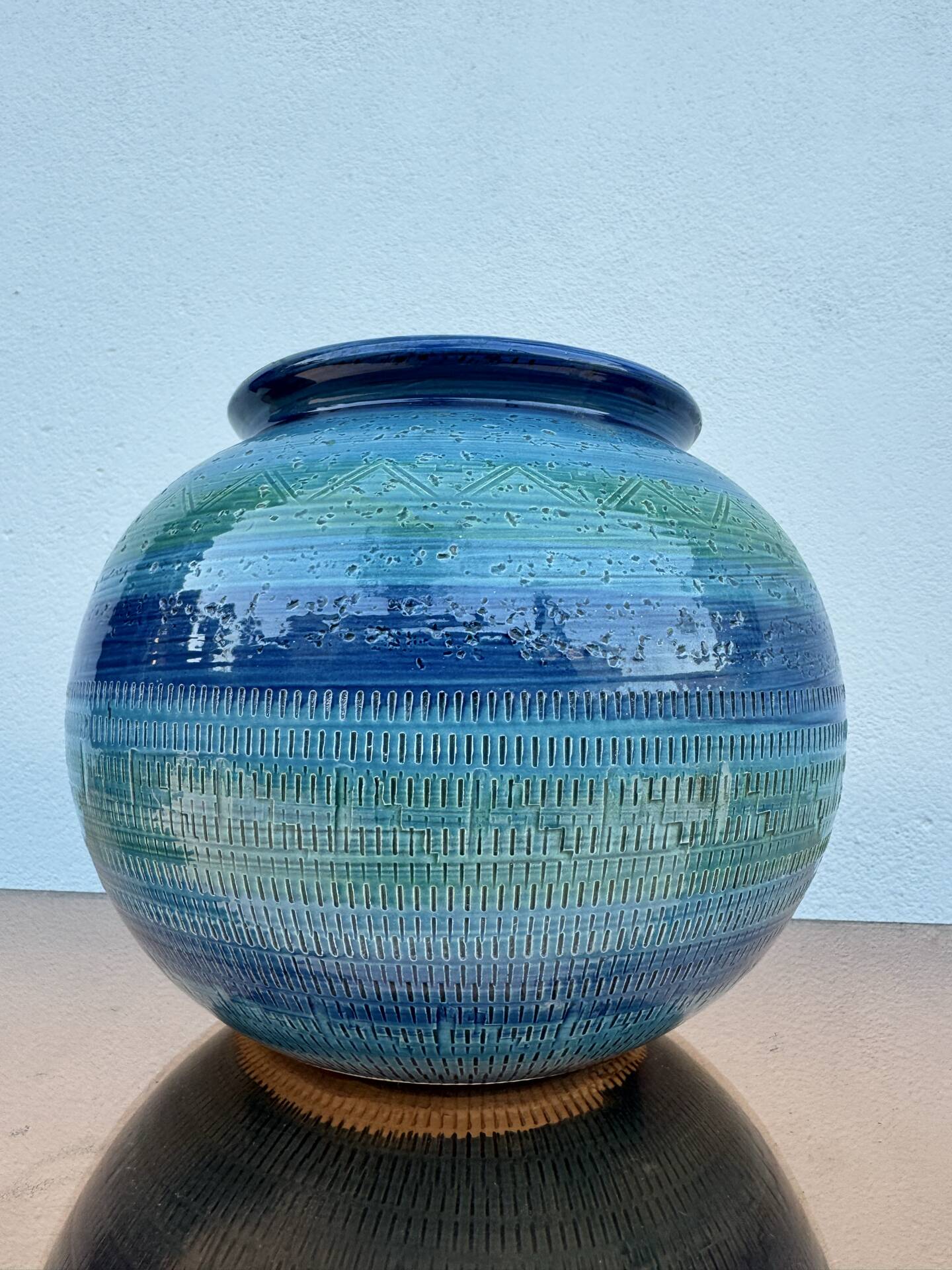 Ceramic cache pot Bitossi Aldo Londi 1960s