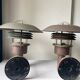 Pair of classic danish vintage  outdoor wall lamps in copper
