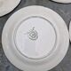Lot of 8 flat plates in antique English earthenware, fine ware, with patterns.