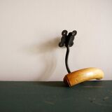 Metal and wood school hook