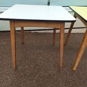 Lot of 3 Formica and Wood Bistro Tables - 1950 - 1960