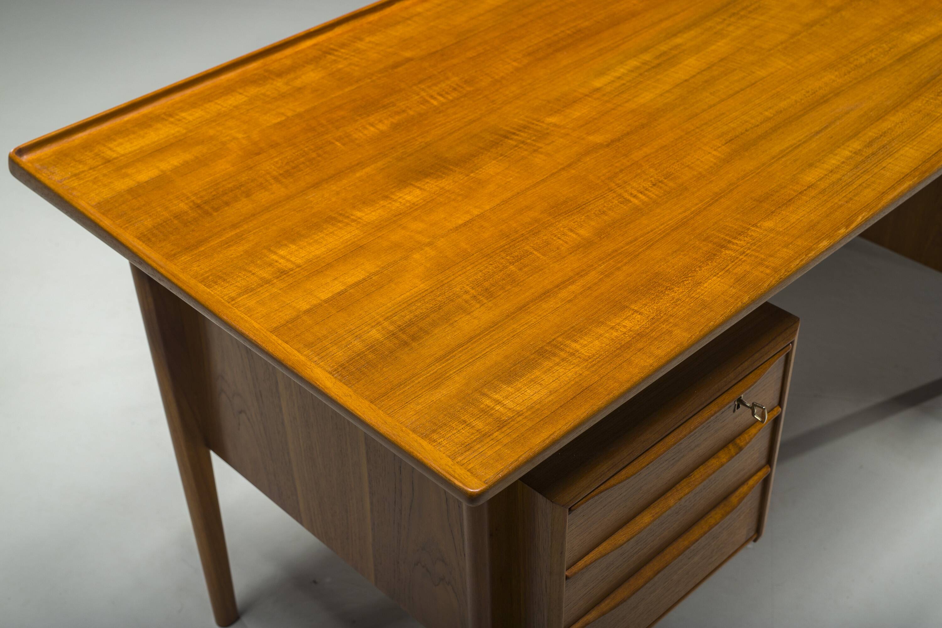 Danish Teak Desk by Peter Lovig Nielsen for Hedensted Mobelfabrik, 1964