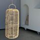 Large lantern-shaped rattan pendant lamp H50 D24