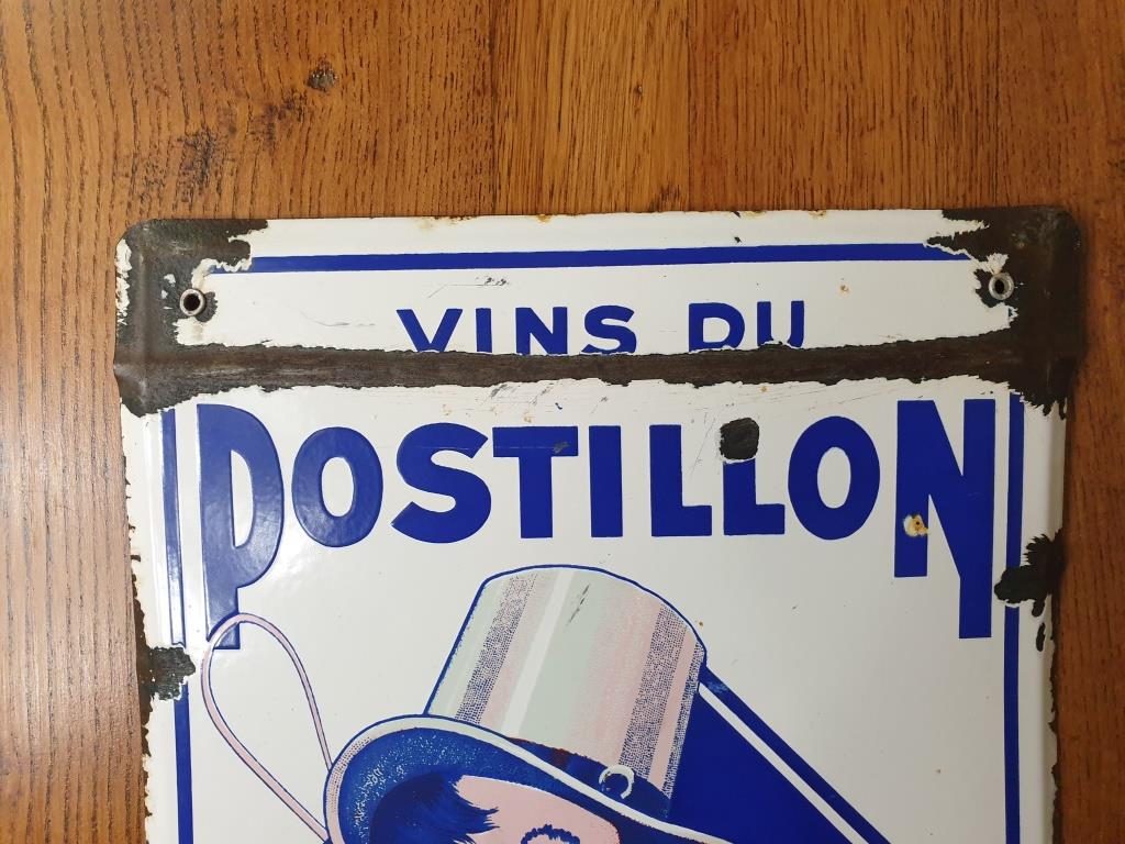 Enamelled plate wines of postillon