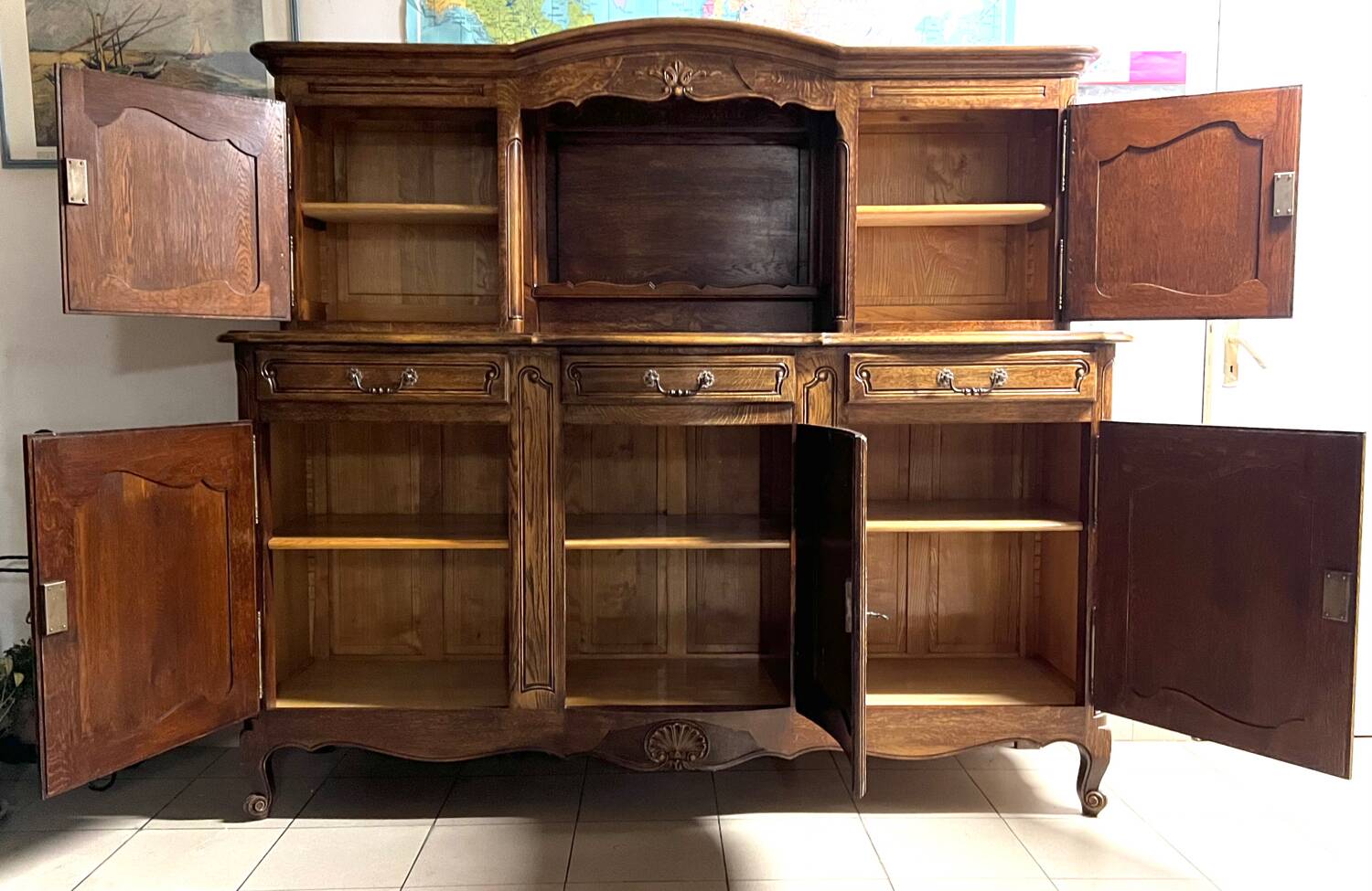 Solid wood dining room sideboard