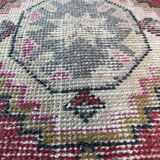 Vintage turkish pastel mini rug  98 x 45 cm