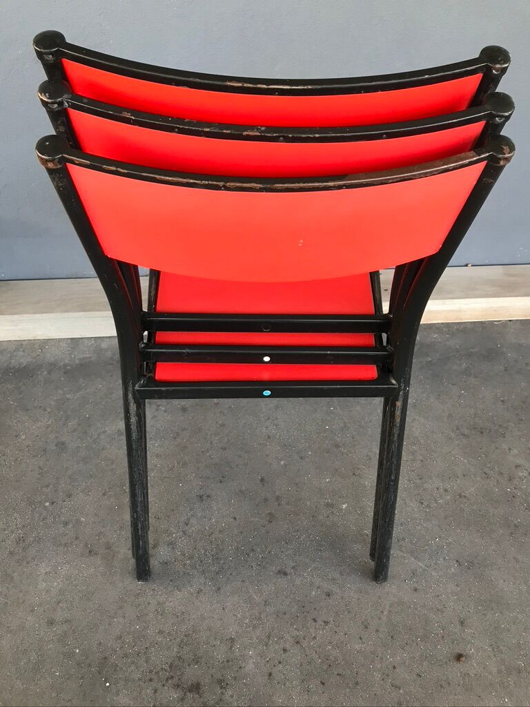 Series of 6 color school chairs